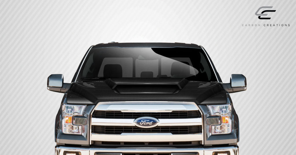 Ford F-150 2015-2020 Carbon Fiber Grid Hood Carbon Creations