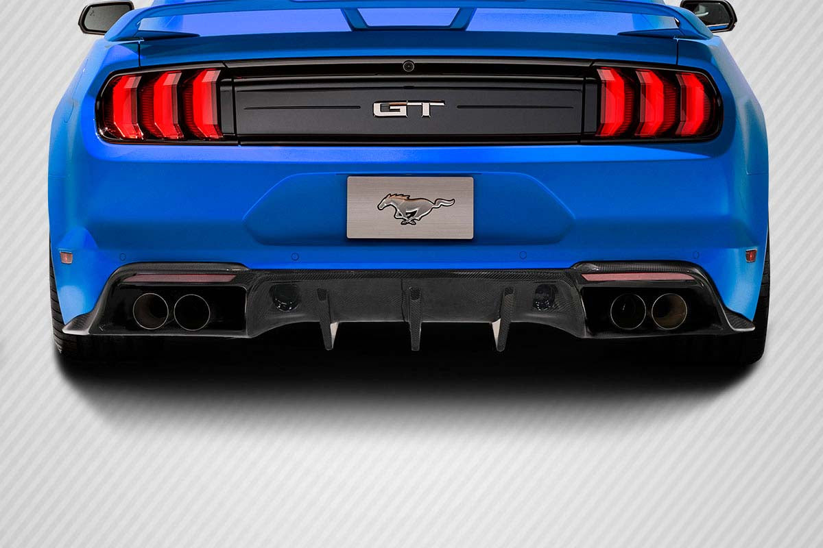 Ford Mustang 2018-2023 Carbon Fiber Grid Rear Diffuser Carbon Creations