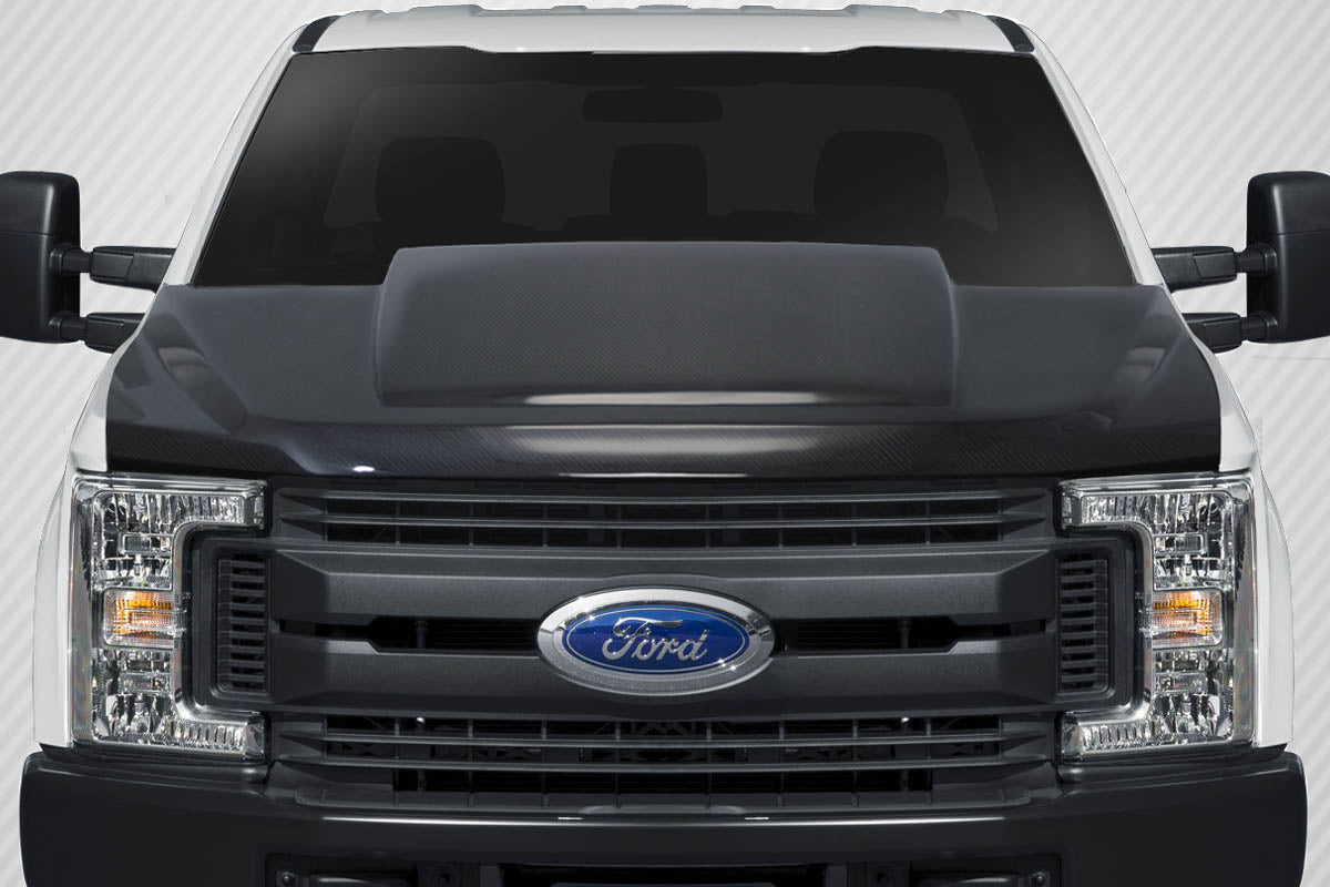 Ford Super Duty F-250 / F-350 / F-450 2017-2022 Carbon Fiber Cowl Hood Carbon Creations