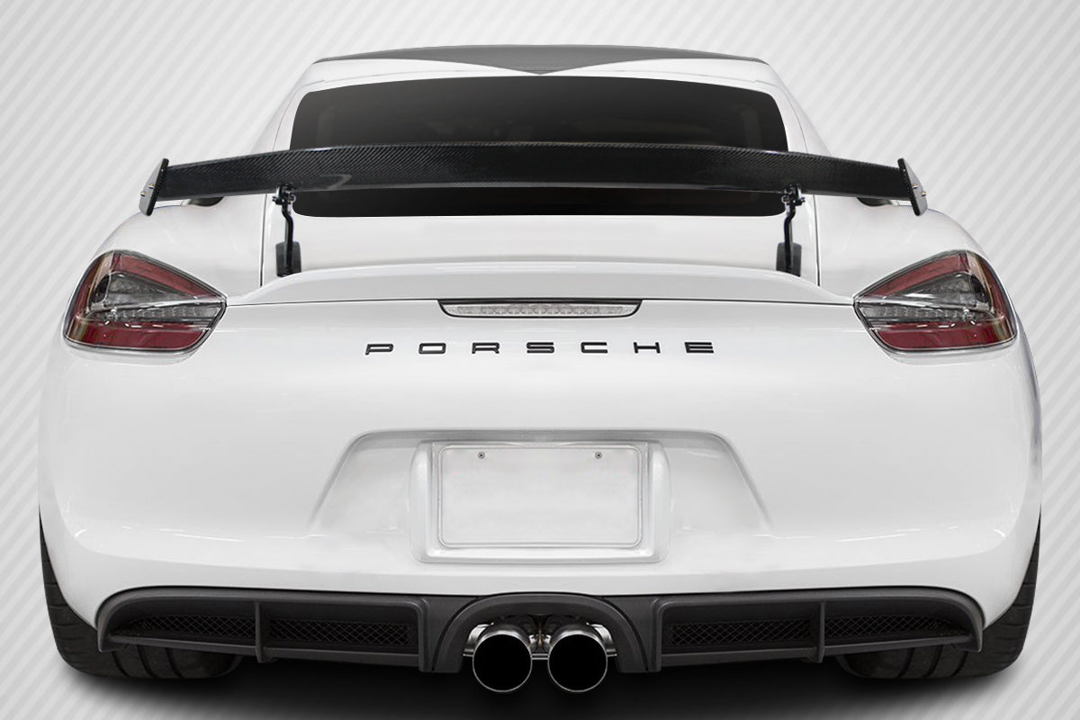Porsche Cayman 718 2014-2023 Carbon Fiber GT4 Look Rear Wing Spoiler Carbon Creations