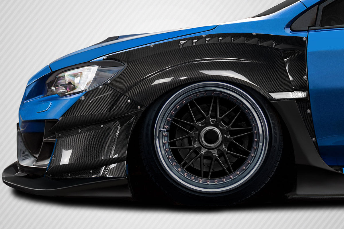 Subaru WRX STI 2015-2021 Carbon Fiber VRS Wide Body Front Fenders Carbon Creations