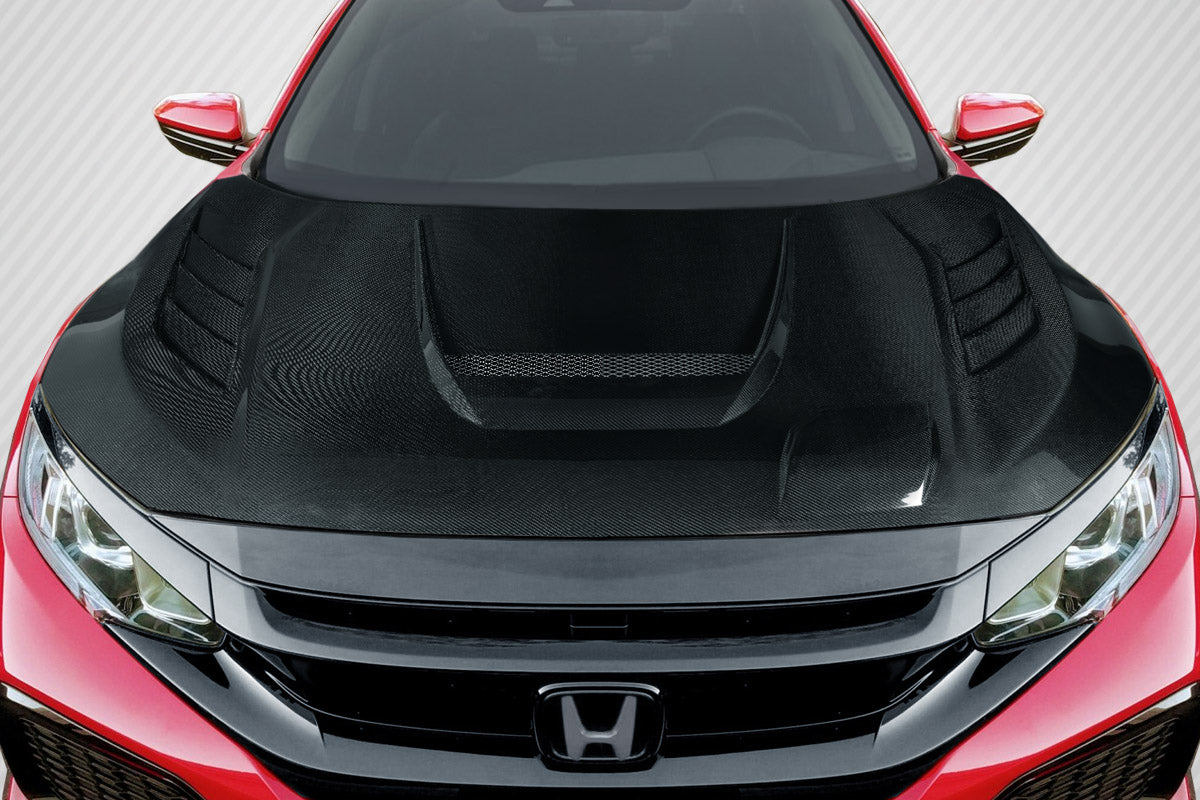 Honda Civic 2016-2021 Carbon Fiber Time Attack Hood Carbon Creations