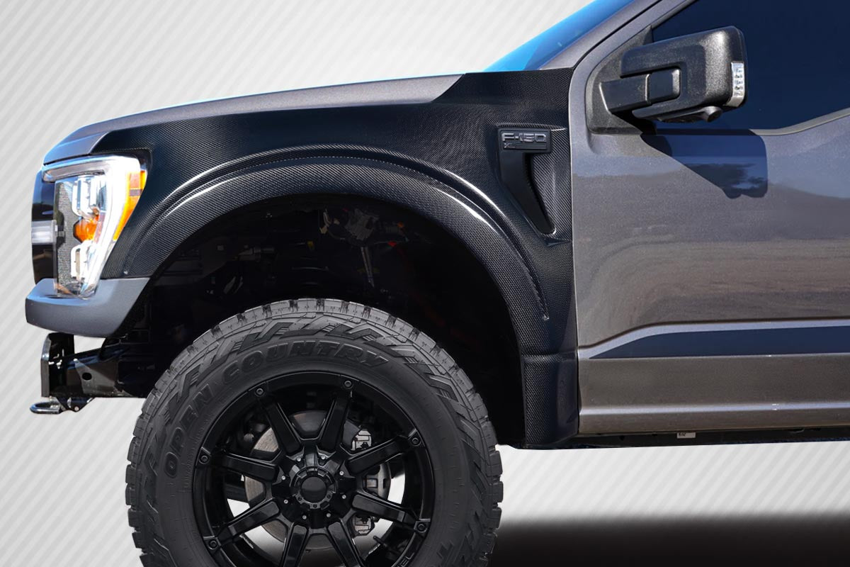 Ford F-150 2021-2023 Carbon Fiber Maxxen Front Fenders Carbon Creations