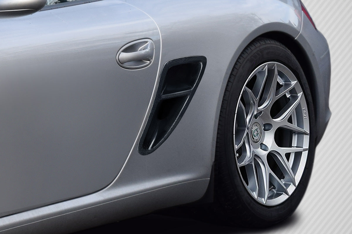 Porsche Cayman / Boxster 987 Carbon Fiber Turbo Look Side Air Vent Ducts Carbon Creations