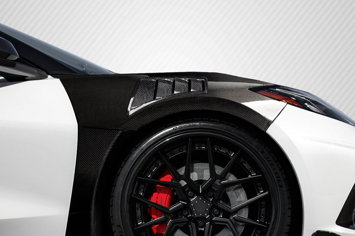 Chevrolet Corvette C8 Carbon Fiber Gran Veloce Front Fender Vents Carbon Creations
