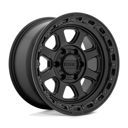 Chase Wheel Satin Black/Gloss Black Lip KMC