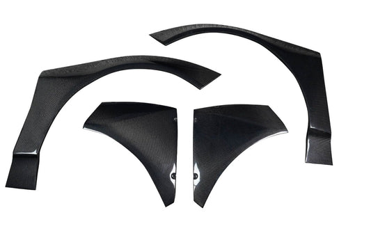 Chevrolet Corvette C8 Carbon Fiber Gran Veloce Wide Body Front Fender Flares Carbon Creations