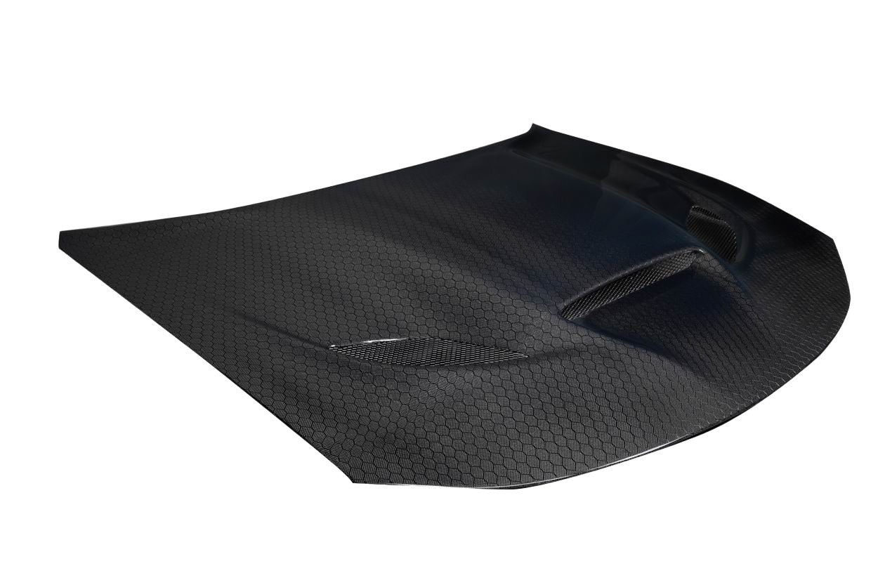 Dodge Charger 2015-2023 Carbon Fiber Geo6ix Dritech Hellcat Look Hood Carbon Creations
