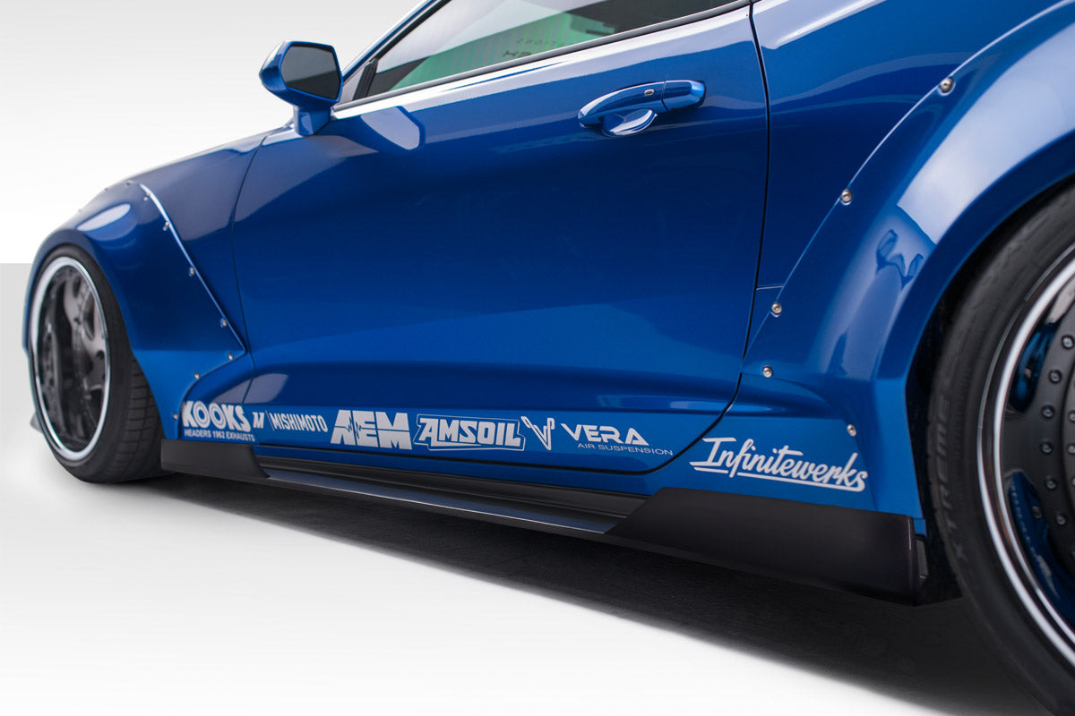 Chevrolet Camaro 2016-2023 Grid Side Splitters Duraflex