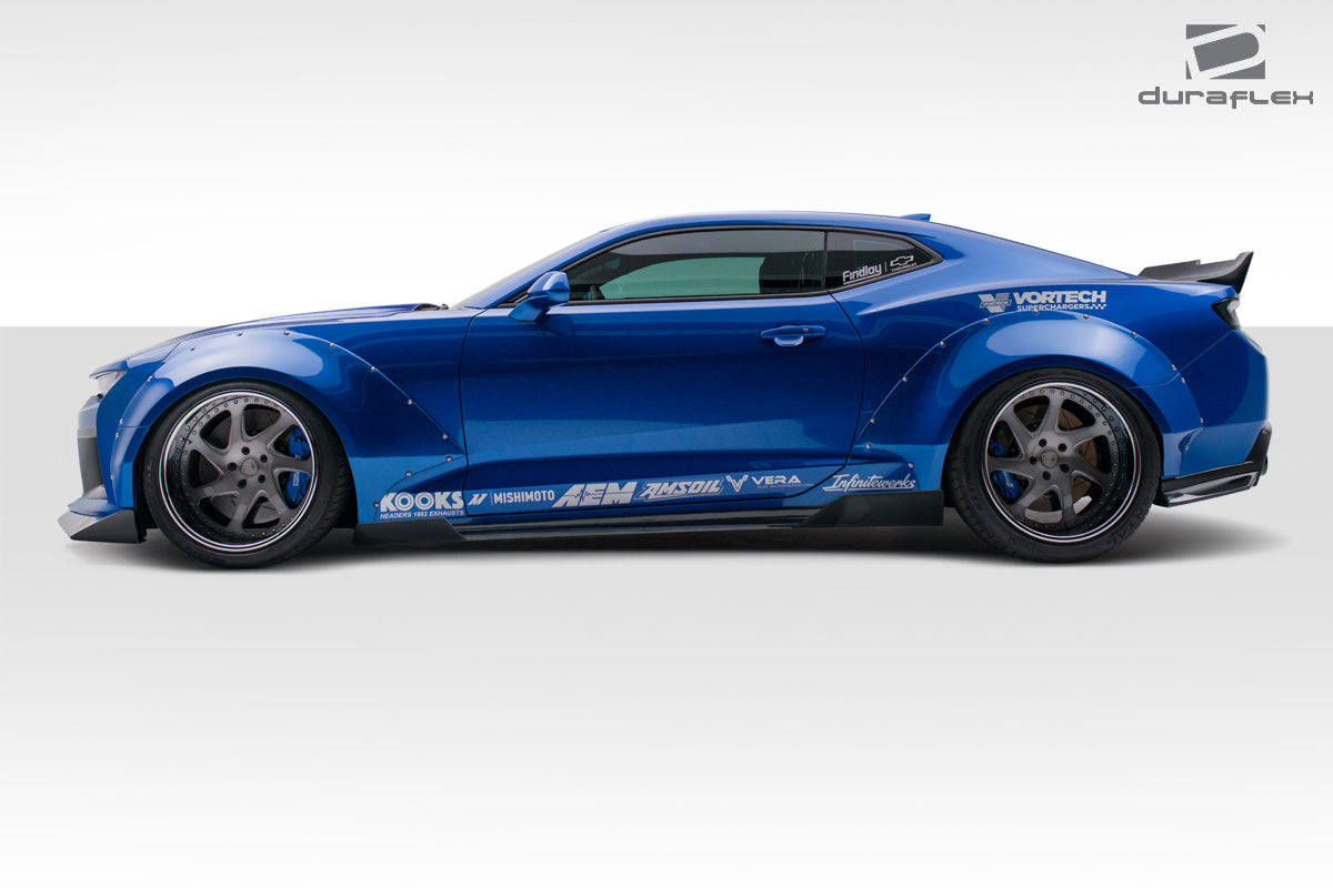 Chevrolet Camaro 2016-2023 Grid Side Splitters Duraflex