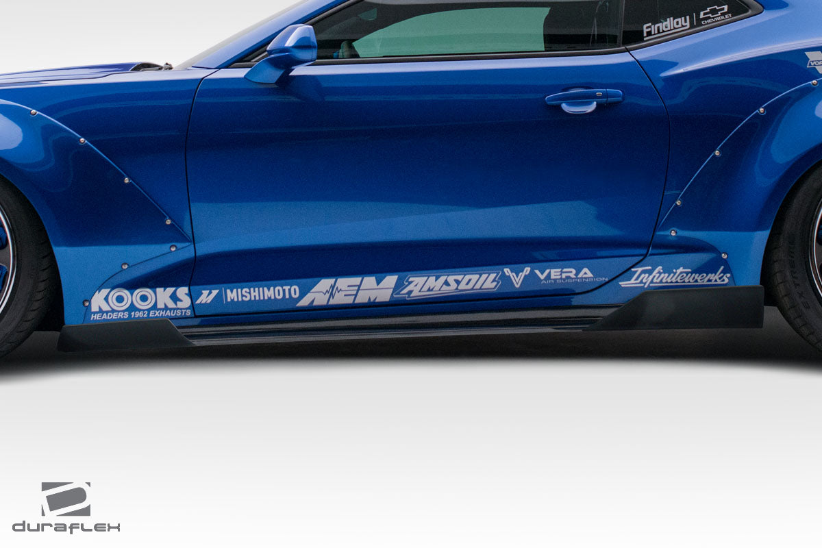 Chevrolet Camaro 2016-2023 Grid Side Splitters Duraflex
