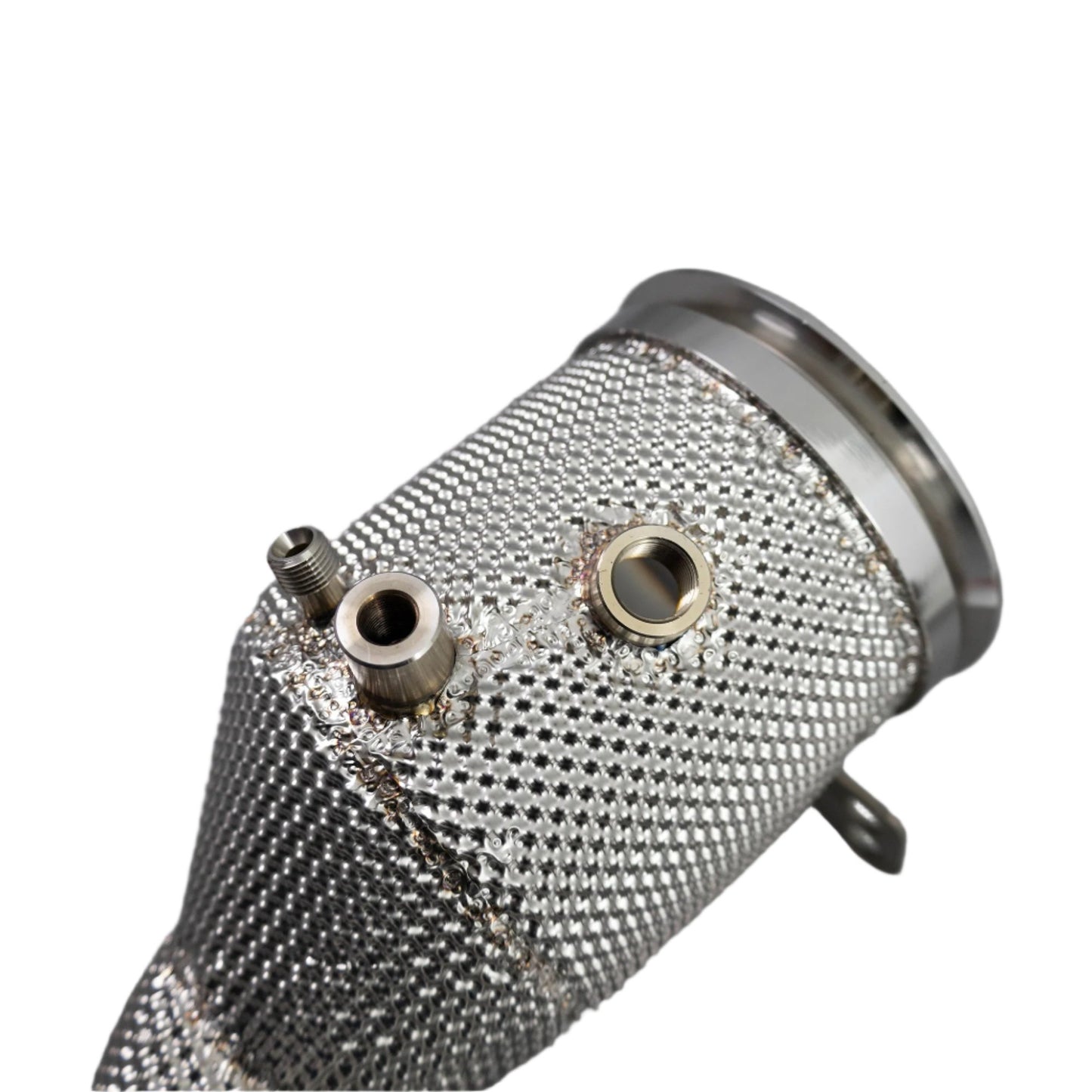 Porsche 992 304SS Catted Downpipe with Heat Shield ASC
