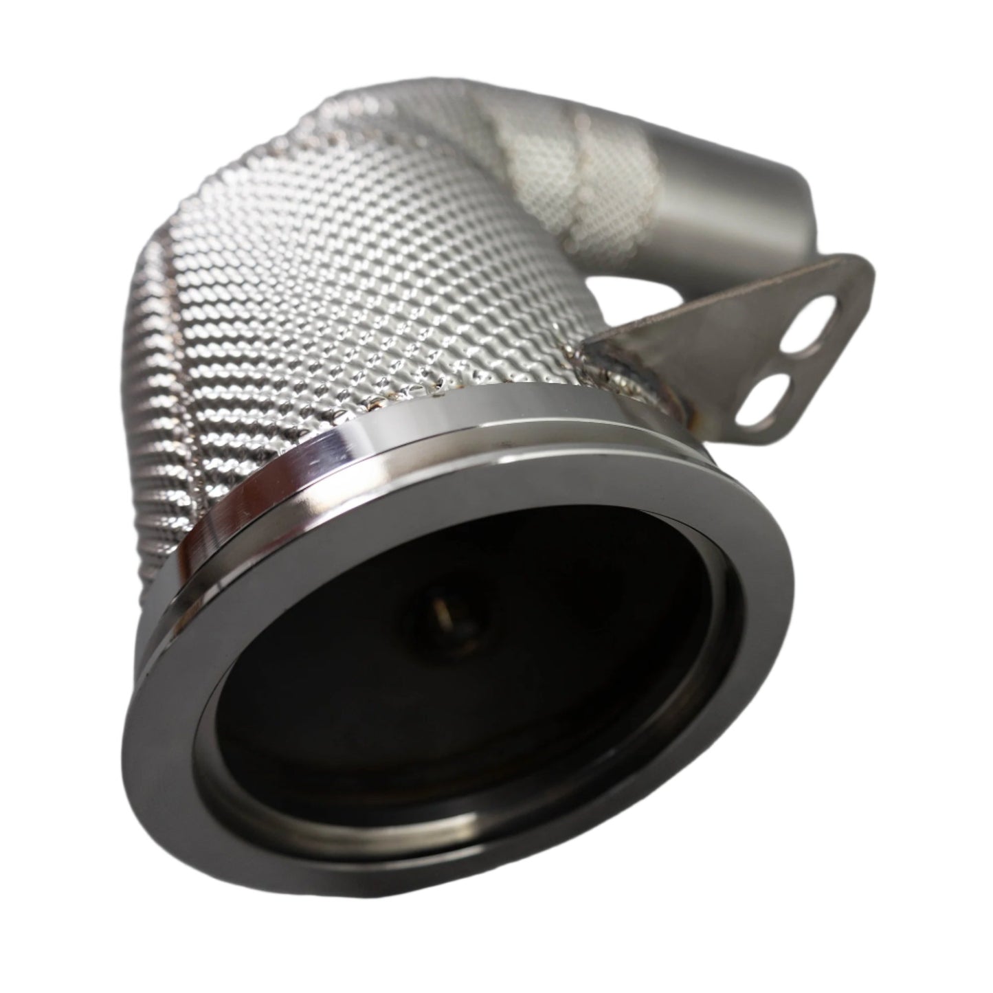 Porsche 992 304SS Catted Downpipe with Heat Shield ASC