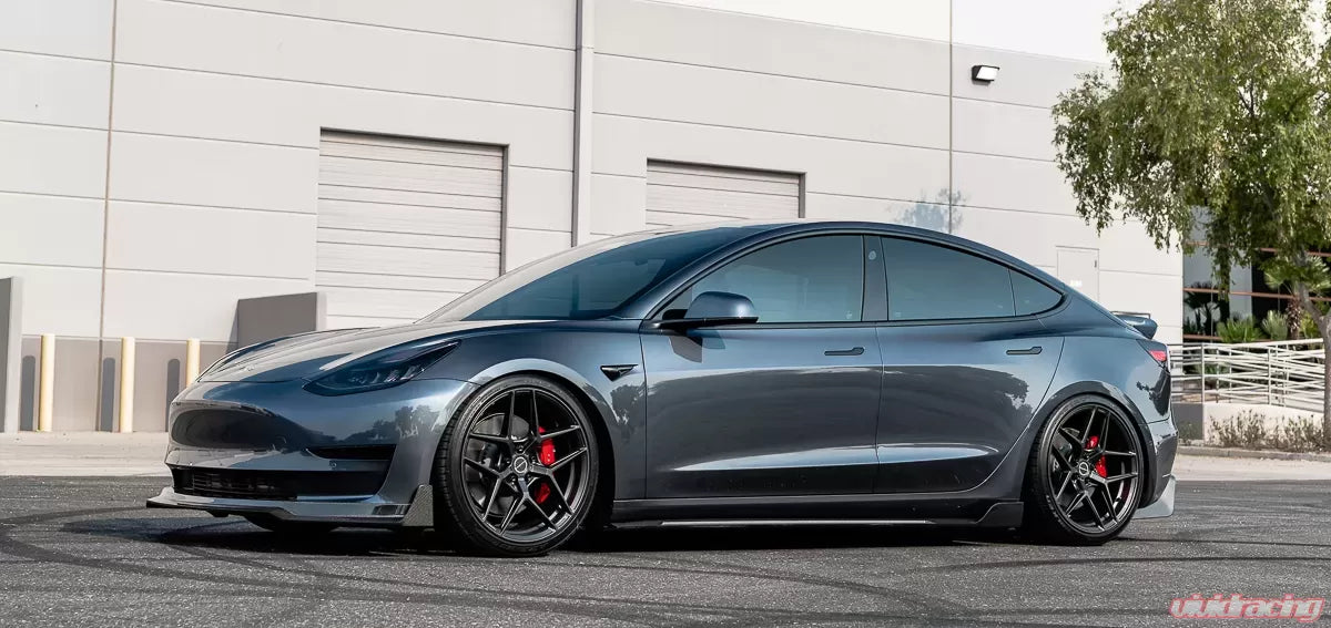 Tesla Model 3 Gloss Carbon Fiber Front Lip VR Aero