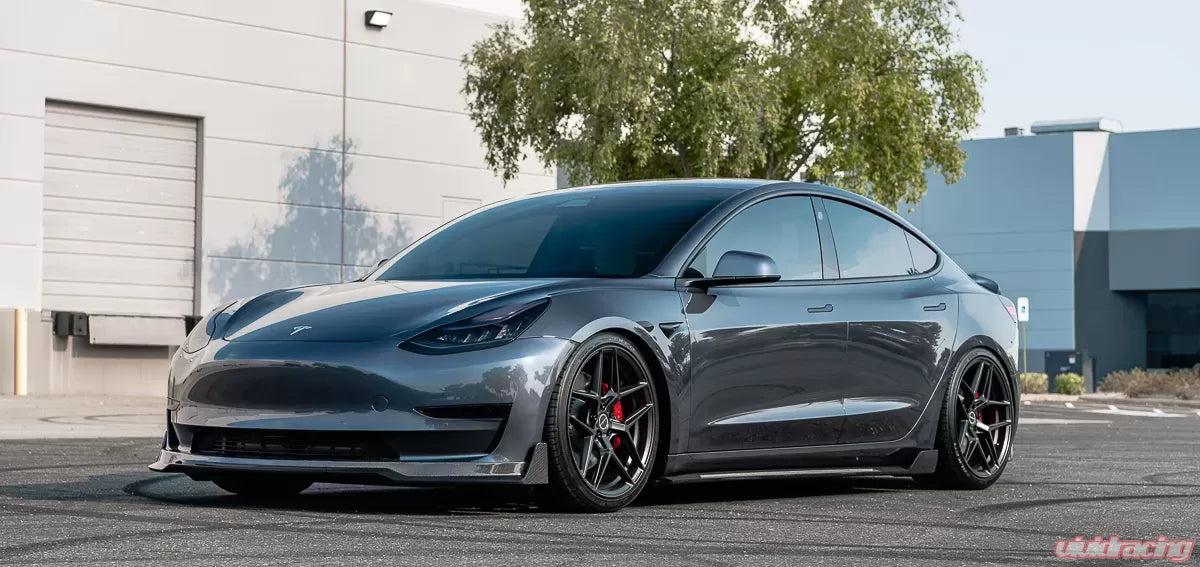 Tesla Model 3 Gloss Carbon Fiber Front Lip VR Aero