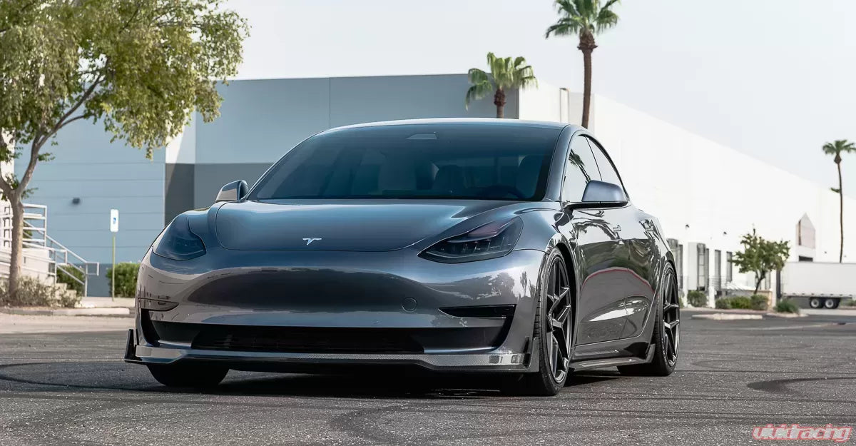 Tesla Model 3 Gloss Carbon Fiber Front Lip VR Aero