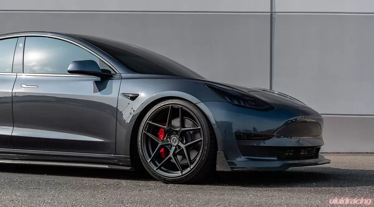 Tesla Model 3 Gloss Carbon Fiber Front Lip VR Aero
