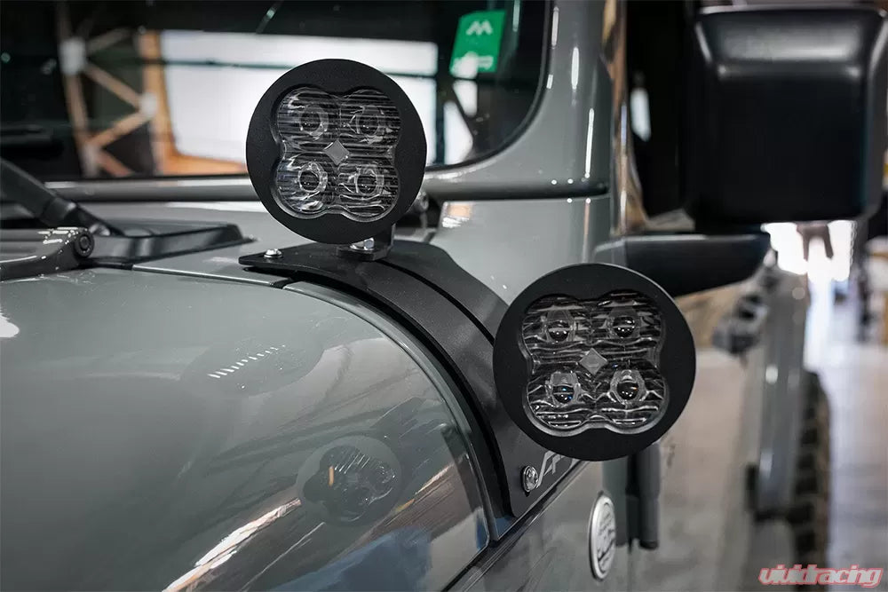 Jeep Wrangler JL / Gladiator JT A-Pillar Adjustable Light Bracket Kit VR Performance