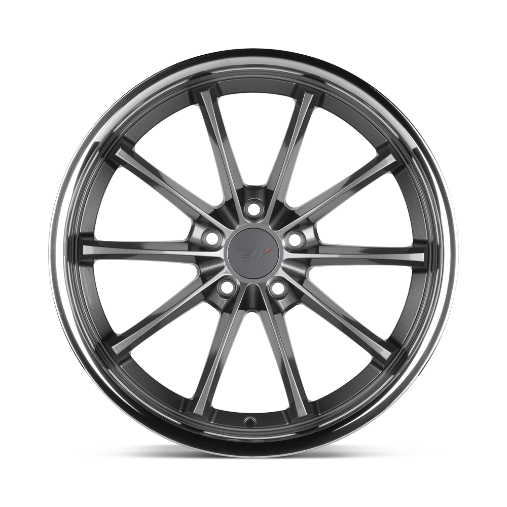 Sweep Wheel Gloss Gunmetal/Stainless Lip TSW