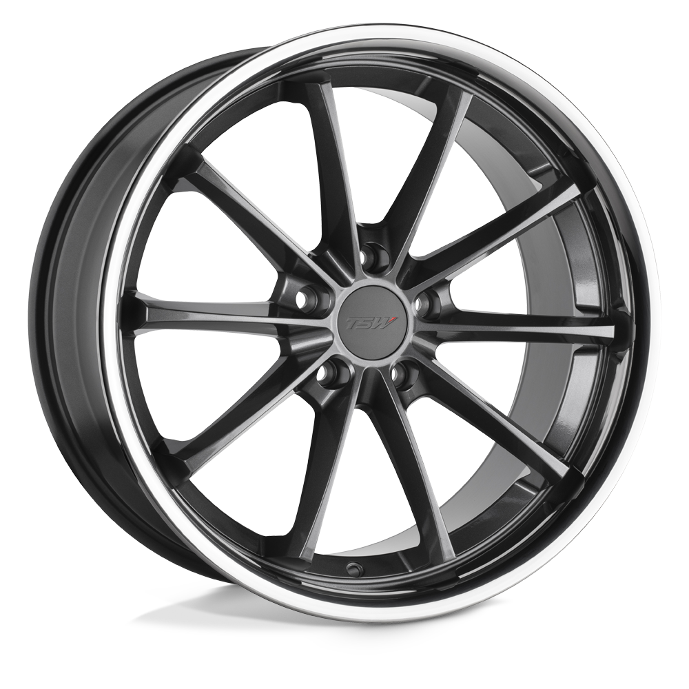 Sweep Wheel Gloss Gunmetal/Stainless Lip TSW