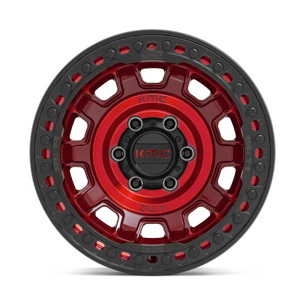 Tank Beadlock Wheel Candy Red KMC