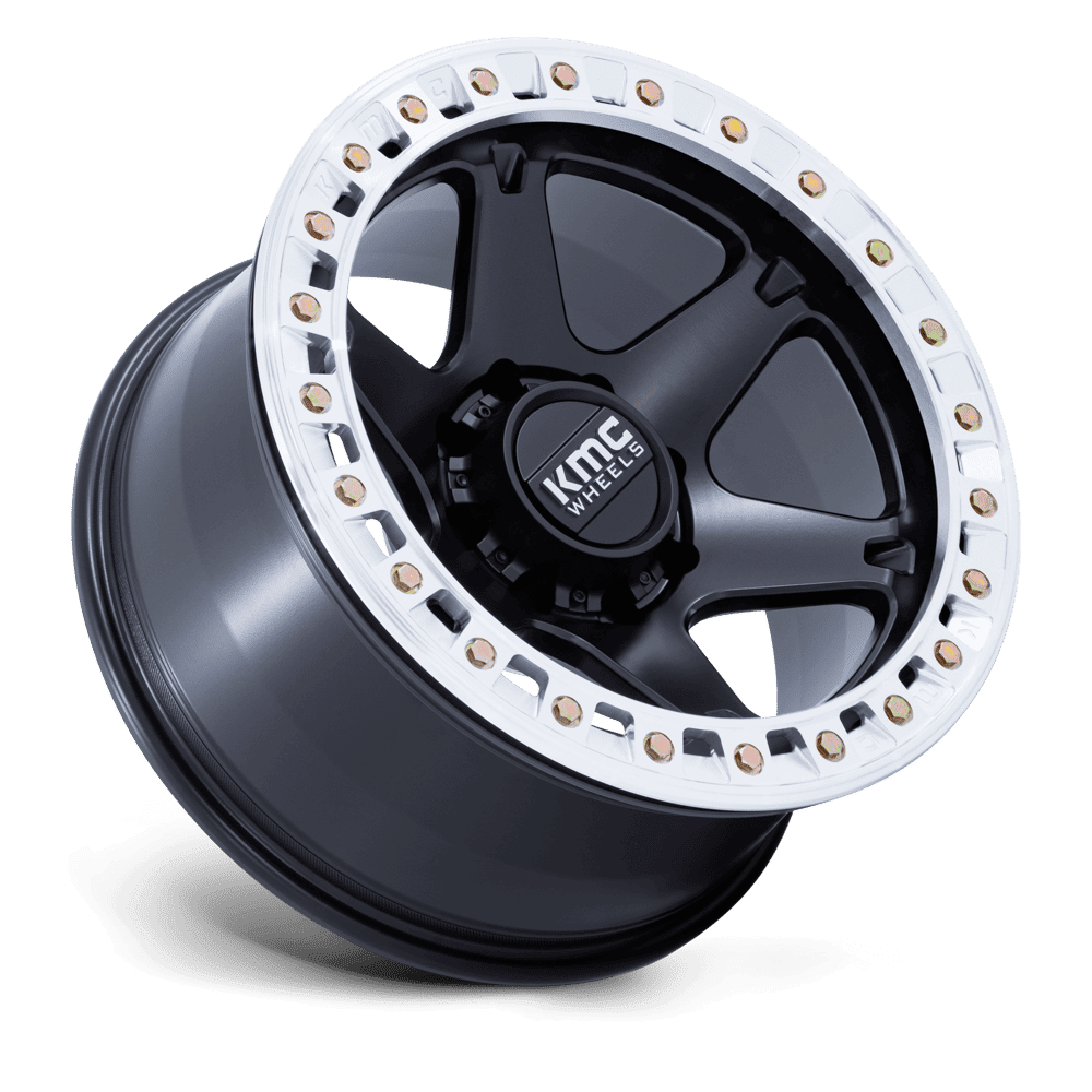 VI Beadlock Wheel Satin Black/Machined KMC
