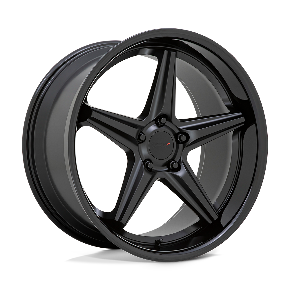 Launch Wheel Matte Black/Gloss Black Lip TSW