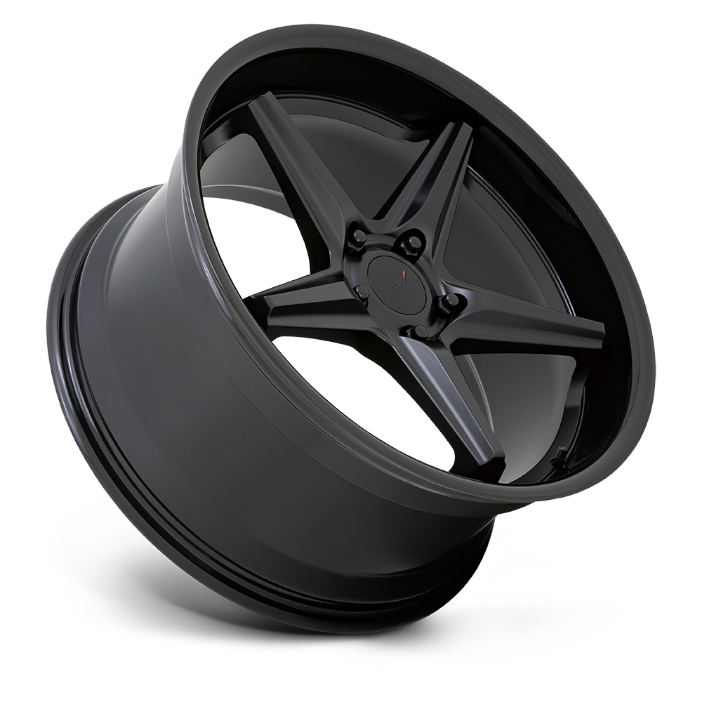 Launch Wheel Matte Black/Gloss Black Lip TSW