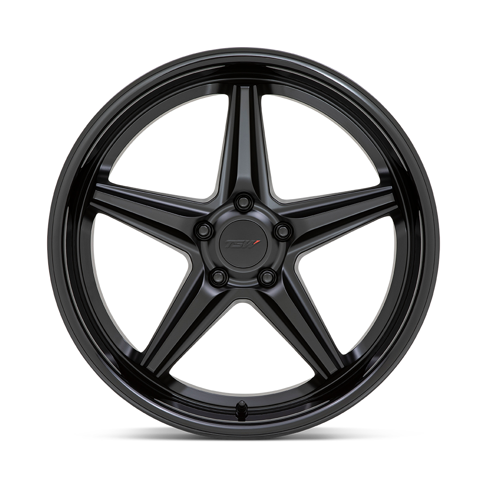 Launch Wheel Matte Black/Gloss Black Lip TSW