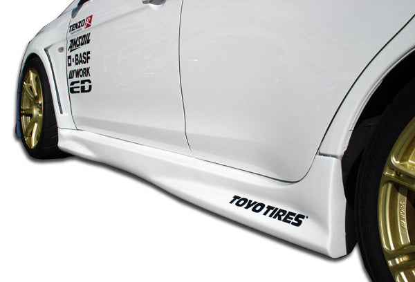 Mitsubishi Evolution X 2008-2015 GT Concept Side Skirts Rocker Panels Duraflex