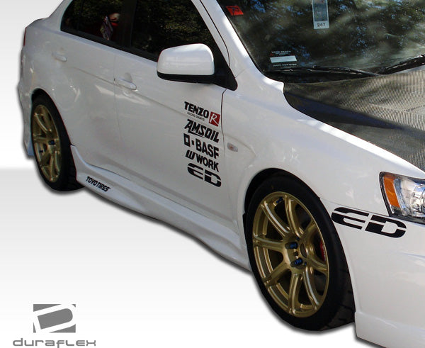 Mitsubishi Evolution X 2008-2015 GT Concept Side Skirts Rocker Panels Duraflex