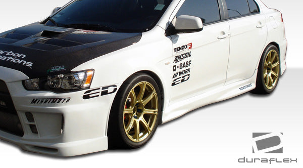 Mitsubishi Evolution X 2008-2015 GT Concept Side Skirts Rocker Panels Duraflex