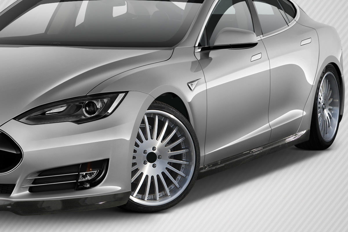 Tesla Model S 2012-2023 Carbon Fiber UTech Side Skirts Carbon Creations