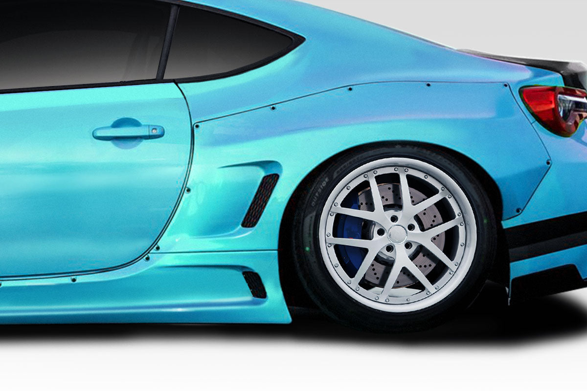 Scion FR-S / Toyota 86 / Subaru BRZ 2013-2020 Wide Body GT500 V3 Rear Fender Flares Duraflex