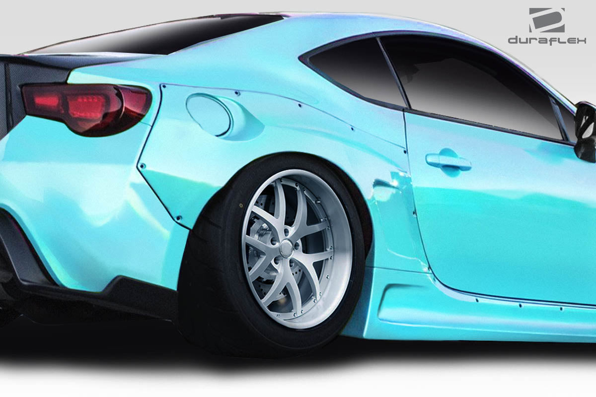 Scion FR-S / Toyota 86 / Subaru BRZ 2013-2020 Wide Body GT500 V3 Rear Fender Flares Duraflex