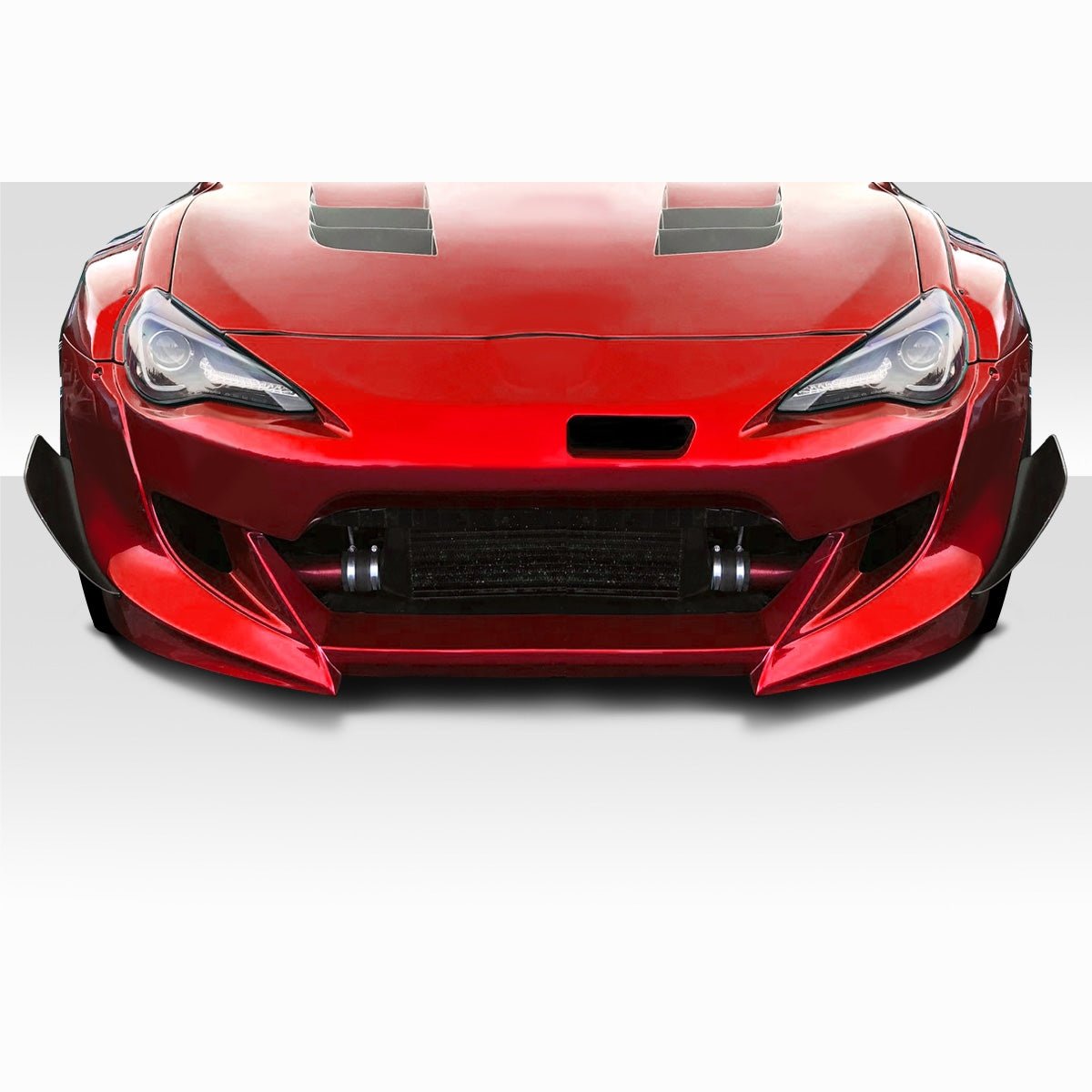 Scion FR-S / Toyota 86 / Subaru BRZ 2013-2020 GT500 V3 Front Bumper Canards Duraflex