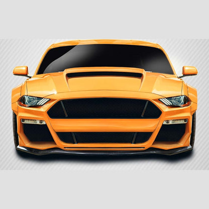 Ford Mustang 2018-2023 Carbon Fiber Grid Front Lip Carbon Creations