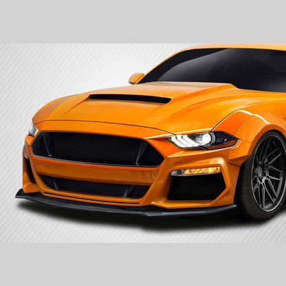 Ford Mustang 2018-2023 Carbon Fiber Grid Front Lip Carbon Creations