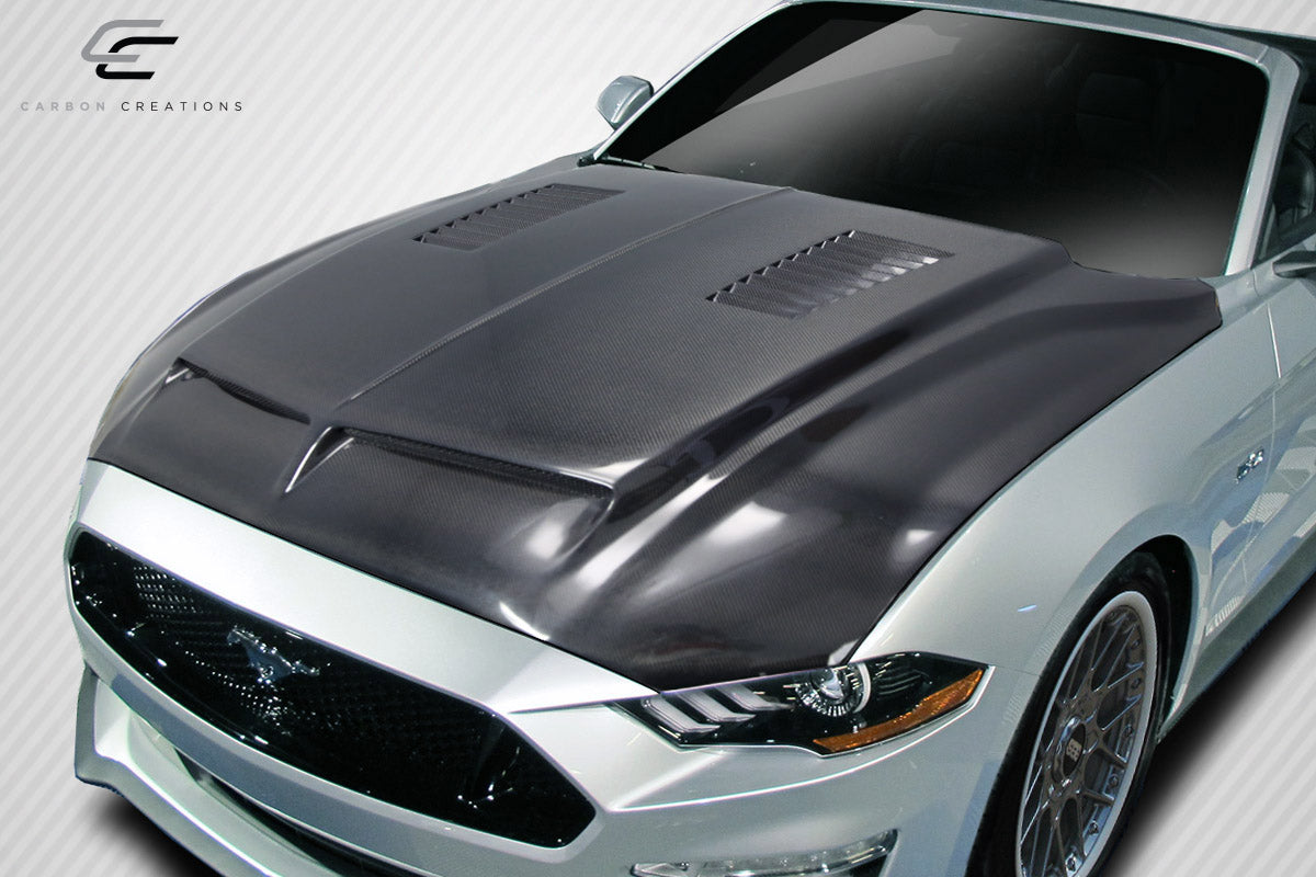 Ford Mustang 2018-2023 Carbon Fiber GT500 Hood Carbon Creations