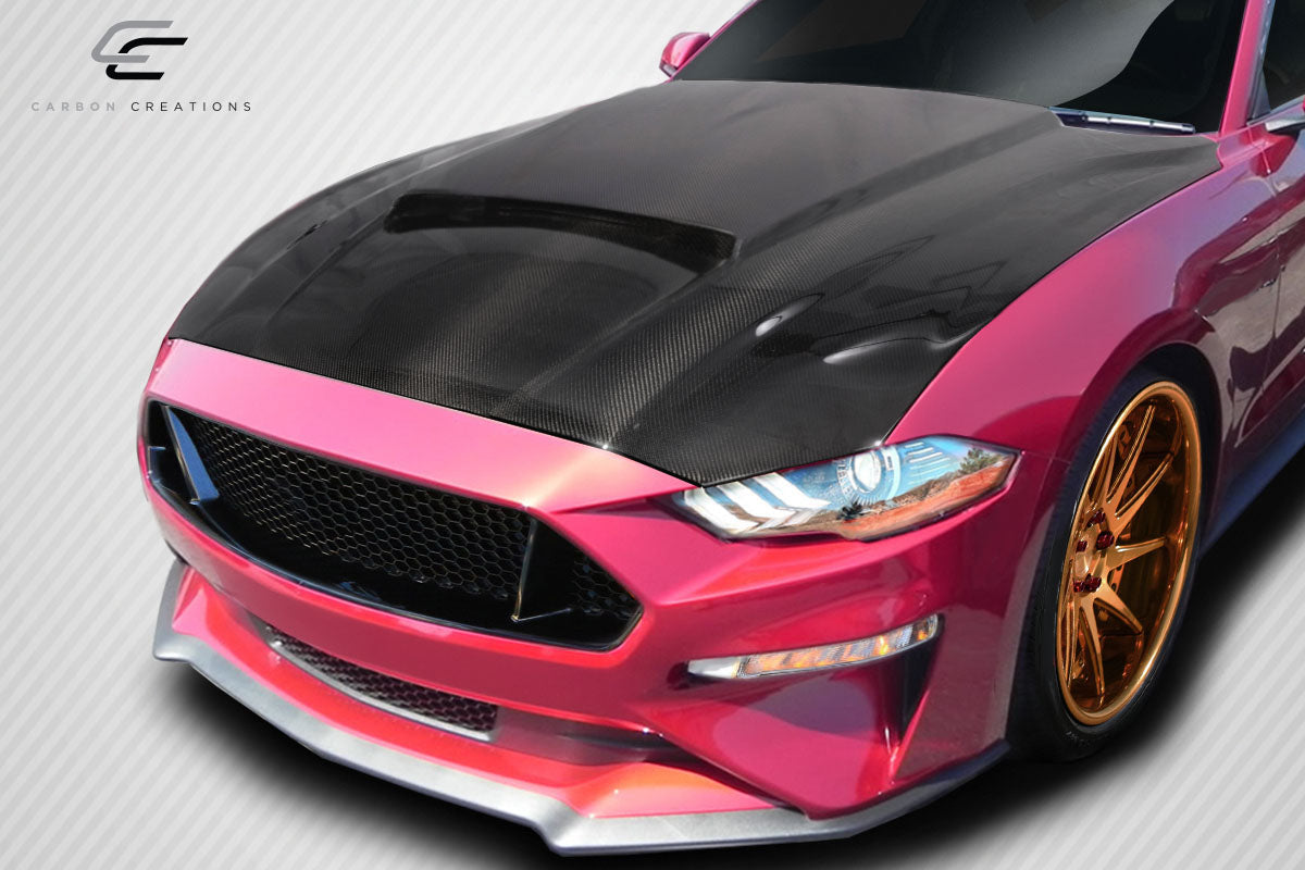 Ford Mustang 2018-2023 Carbon Fiber CVX Hood Carbon Creations