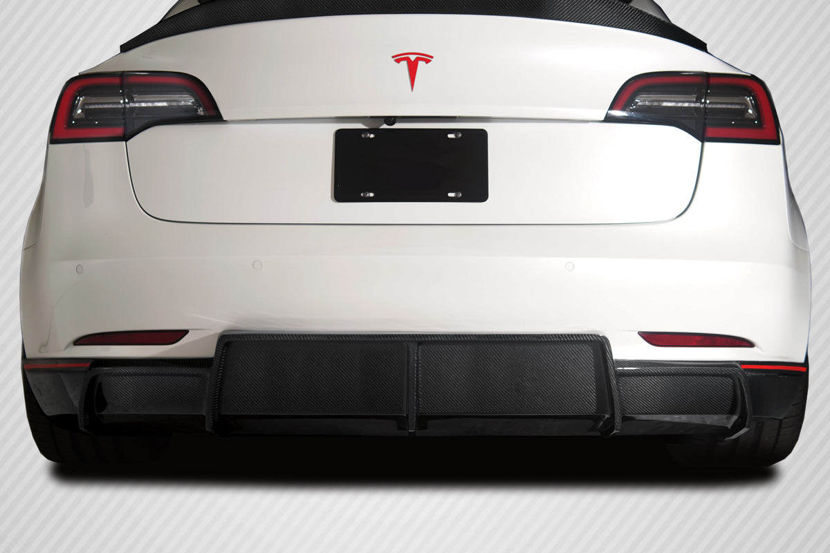 Tesla Model 3 2018-2023 Carbon Fiber GT Concept Rear Diffuser Carbon Creations