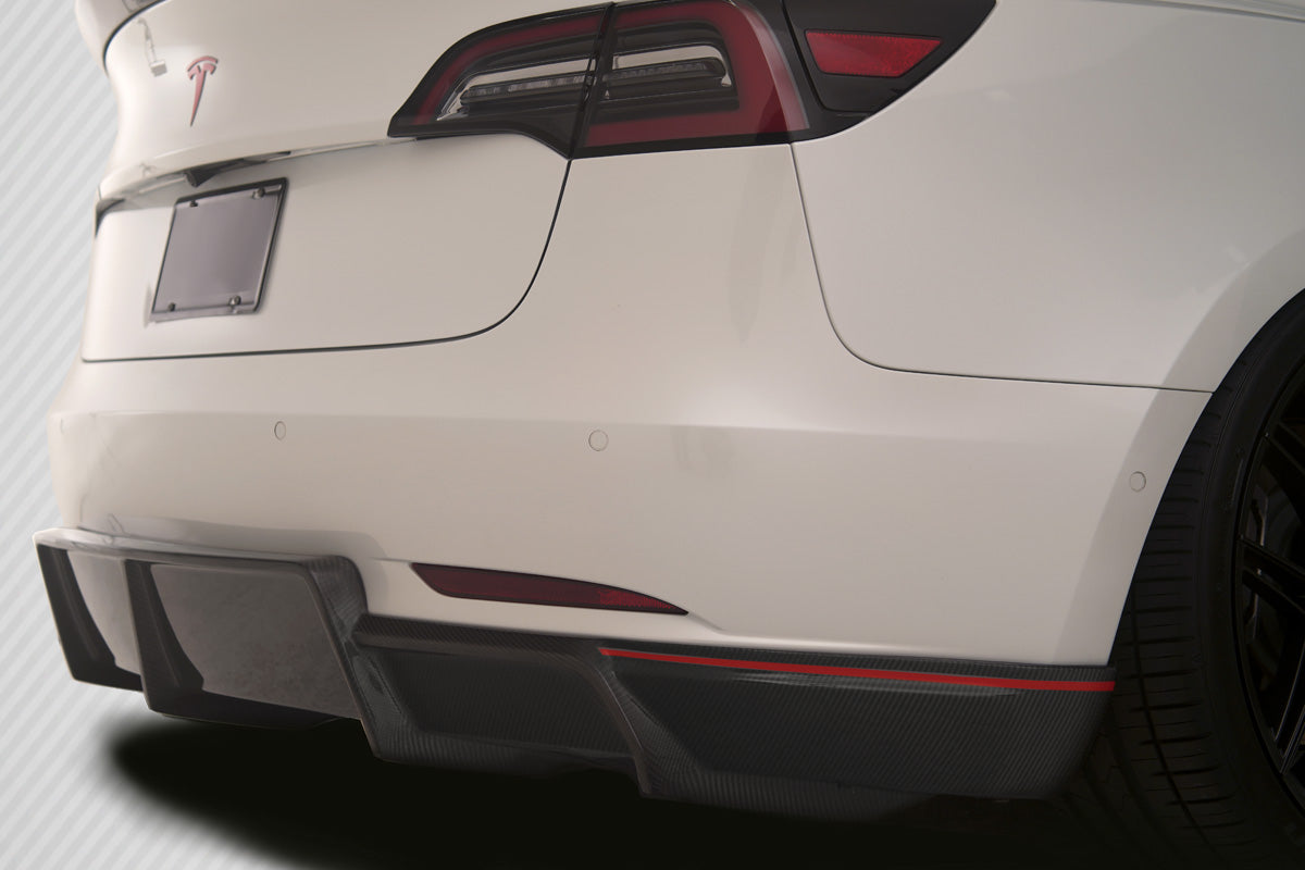 Tesla Model 3 2018-2023 Carbon Fiber GT Concept Rear Diffuser Carbon Creations