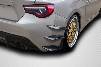 Scion FR-S / Toyota 86 / Subaru BRZ Carbon Fiber GT500 V3 Rear Bumper Canards Carbon Creations