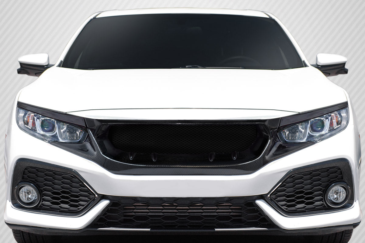 Honda Civic 2016-2021 Carbon Fiber Type JS Grille Carbon Creations