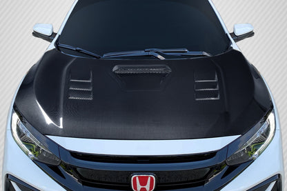 Honda Civic 2016-2021 Carbon Fiber TS 1 Hood Carbon Creations