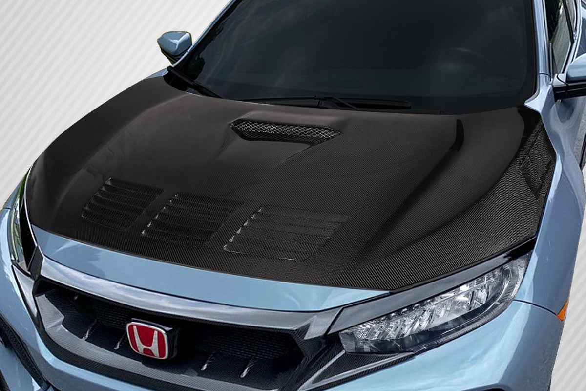 Honda Civic Type R 2017-2021 Carbon Fiber EVS Hood Carbon Creations