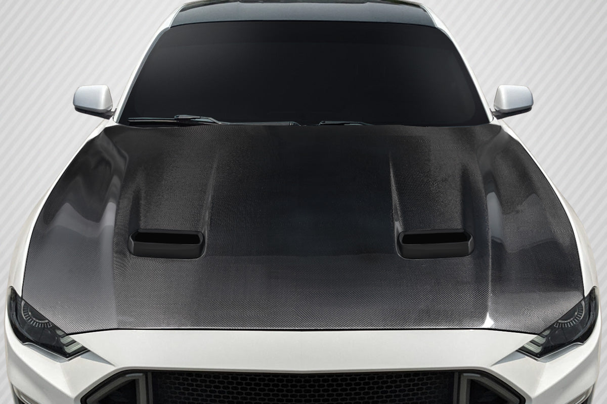 Ford Mustang 2018-2023 Carbon Fiber OEM Look Hood Carbon Creations