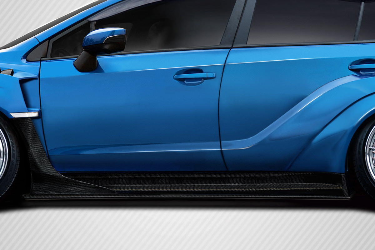 Subaru WRX STI 2015-2021 Carbon Fiber VRS Wide Body Side Skirt Rocker Panels Carbon Creations