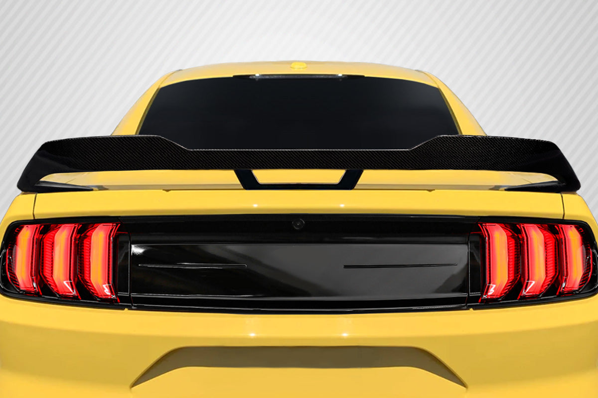 Ford Mustang Coupe 2015-2023 Carbon Fiber Performance PP1 Wicker Rear Wing Spoiler Carbon Creations