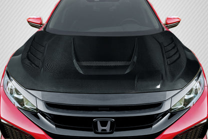 Honda Civic 2016-2021 Carbon Fiber Time Attack Hood Carbon Creations